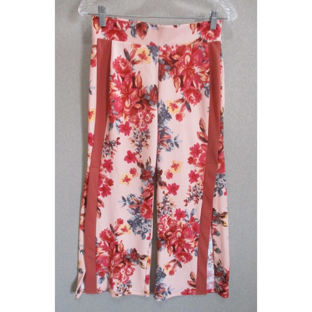Boom Boom Jeans Wide Leg Snap Ciff Capri/Crop Pants Size Small